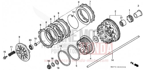 CLUTCH (V/W) CBR1100XXW de 1998